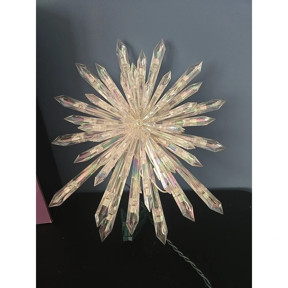 GE Decorator's Best 50 Light Starburst Crystal Star Tree Top 13.5